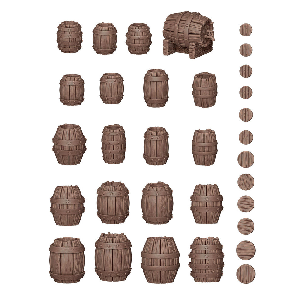 AK Interactive Basing Bits: Wood Barrels (32 Pieces) (ONLINE ORDER ONLY)