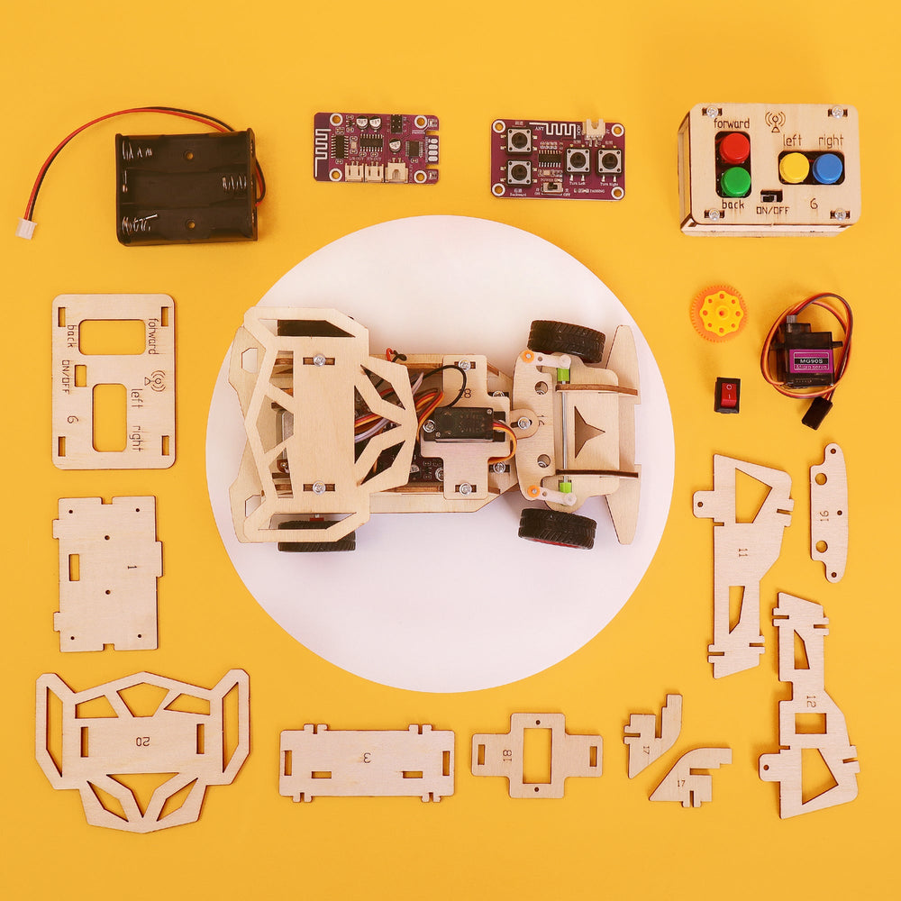 Steering Remote-Controlled Car DIY Kit, Educational STEM Toy (ONLINE ORDER ONLY)
