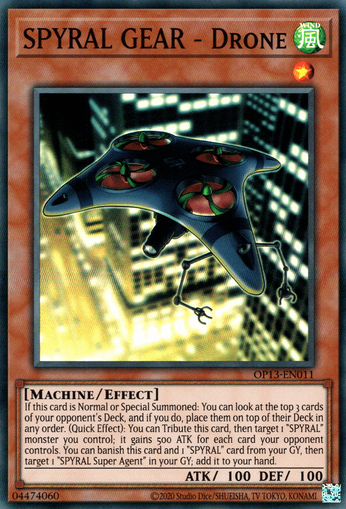 SPYRAL GEAR - Drone [OP13-EN011] Super Rare (ONLINE ORDER ONLY)