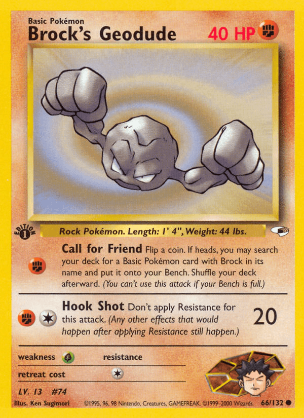 Brock's Geodude (66/132) [Gym Heroes 1st Edition] (Online Only)