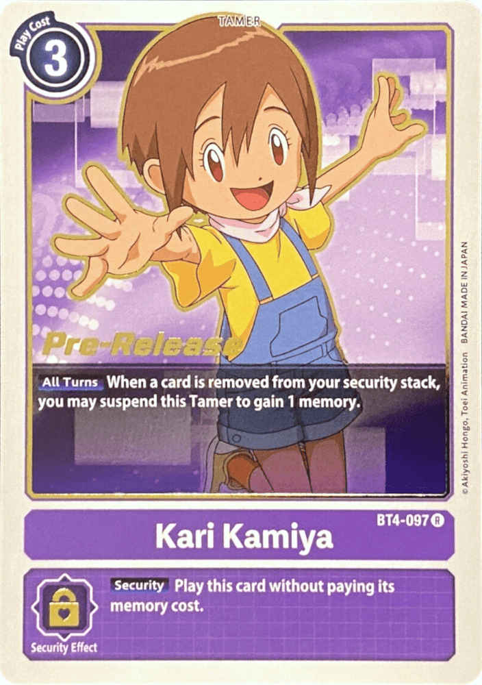 Kari Kamiya [BT4-097] [Great Legend Pre-Release Promos] (ONLINE ORDER ONLY)