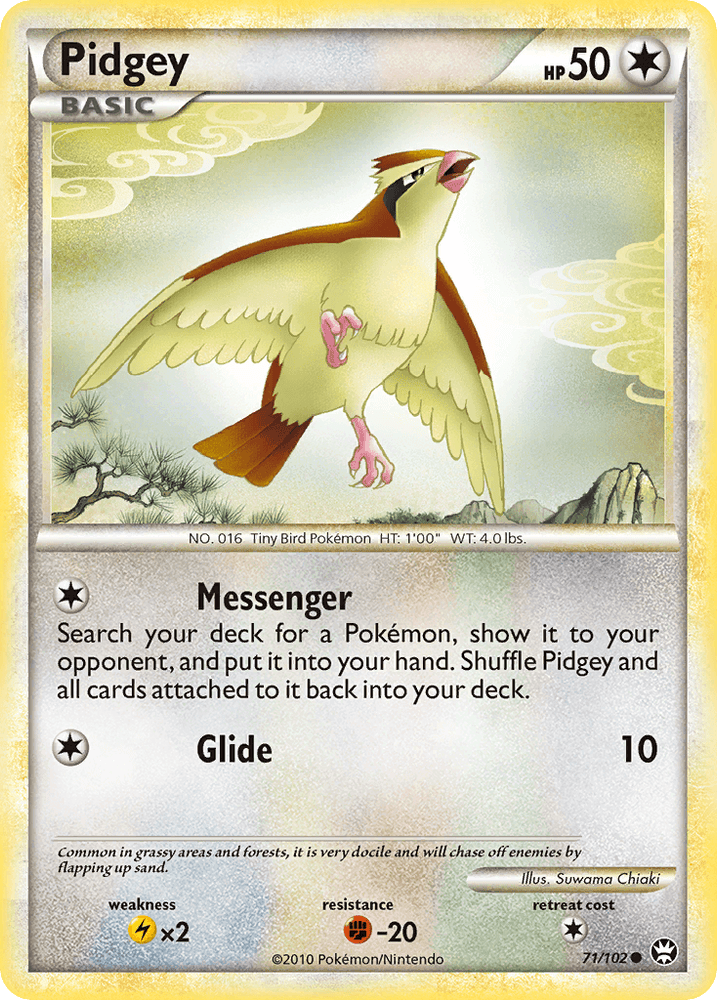 Pidgey (71/102) [HeartGold & SoulSilver: Triumphant] (Online Only)