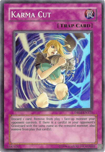 Karma Cut [DR04-EN173] Super Rare (ONLINE ORDER ONLY)