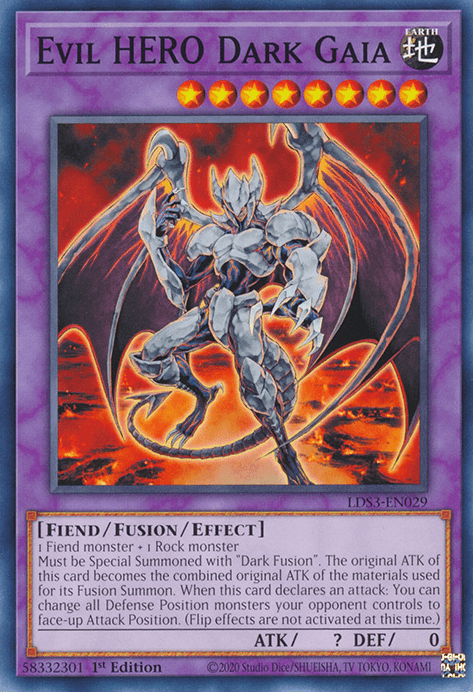 Evil HERO Dark Gaia [LDS3-EN029] Common (ONLINE ORDER ONLY)
