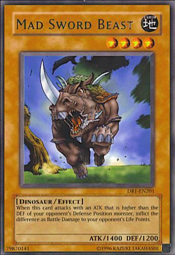 Mad Sword Beast [DB1-EN201] Rare (ONLINE ORDER ONLY)