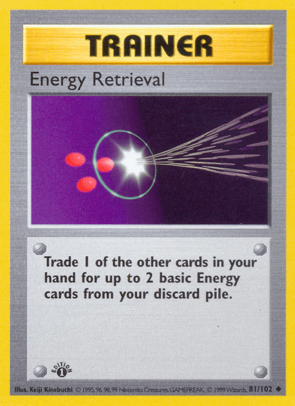 Energy Retrieval (81/102) (Shadowless) [Base Set 1st Edition] (Online Only)