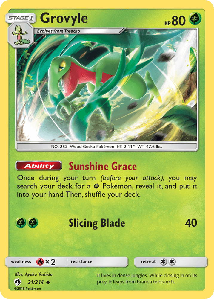 Grovyle (21/214) [Sun & Moon: Lost Thunder] (Online Only)
