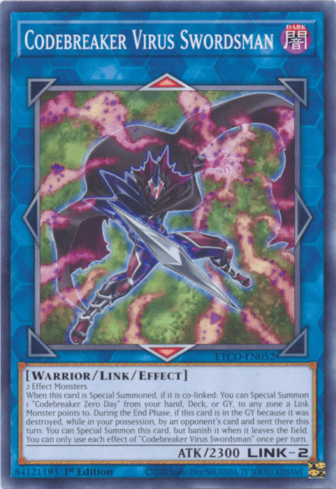 Codebreaker Virus Swordsman [ETCO-EN052] Common (ONLINE ORDER ONLY)