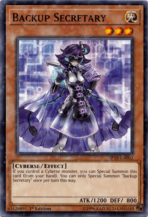 Backup Secretary [SP18-EN002] Starfoil Rare (ONLINE ORDER ONLY)