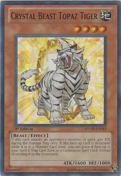 Crystal Beast Topaz Tiger [RYMP-EN043] Super Rare (ONLINE ORDER ONLY)