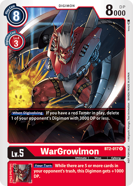 WarGrowlmon [BT2-017] (Alternate Art) [Release Special Booster Ver.1.0] (ONLINE ORDER ONLY)