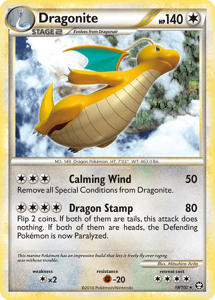 Dragonite (18/102) [HeartGold & SoulSilver: Triumphant] (Online Only)