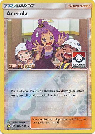 Acerola (112a/147) (League Promo 3rd Place) [Sun & Moon: Burning Shadows] (Online Only)
