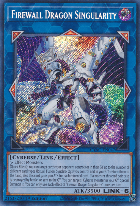 Firewall Dragon Singularity [CYAC-EN047] Secret Rare (ONLINE ORDER ONLY)
