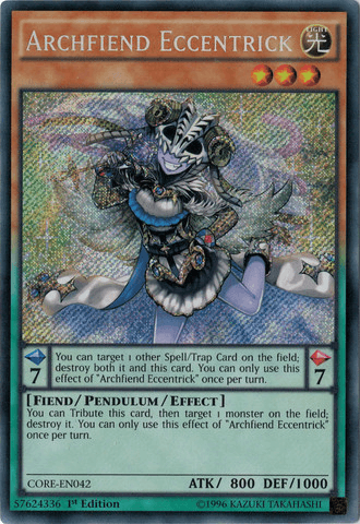 Archfiend Eccentrick [CORE-EN042] Secret Rare (ONLINE ORDER ONLY)