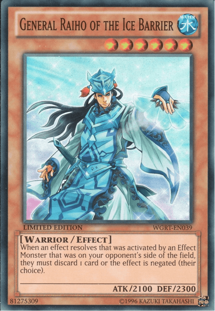 General Raiho of the Ice Barrier [WGRT-EN039] Super Rare (ONLINE ORDER ONLY)