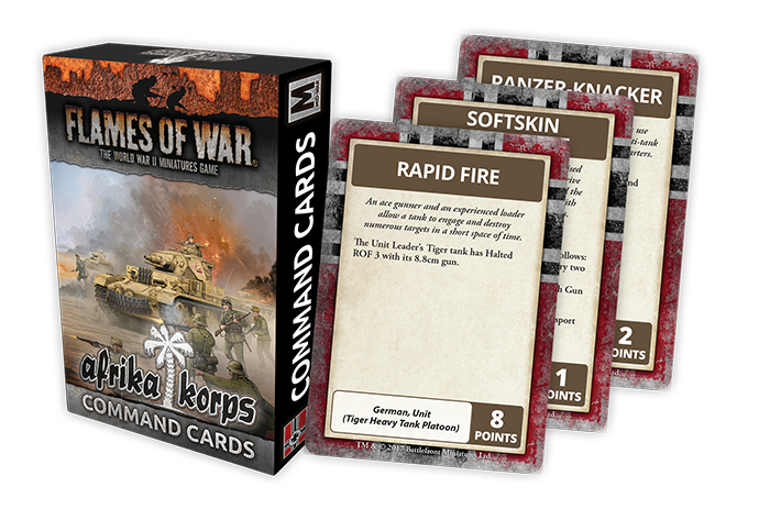 Flames of War: German Afrika Korps Command Cards (ONLINE ORDER ONLY)