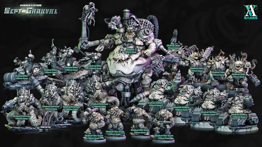 3D Printed Archvillain Games Ghakval Evermaws Hunger of the Stars 28 32mm D&D (Online Only)