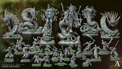 3D Printed Archvillain Games Hissing Coils - Fang Dynasty Fangblade Abominal 28 32mm D&D (Online Only)