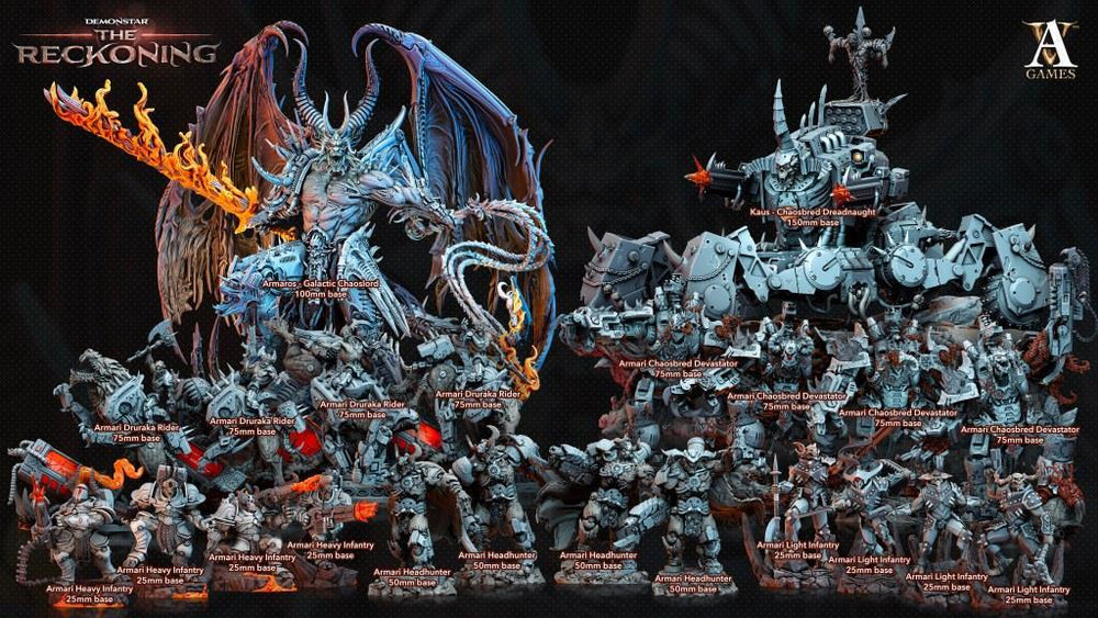 3D Printed Archvillain Games Kaus Chaosbred Dreadnaught Demonstar - The Reckoning 28 32mm D&D (Online Only)