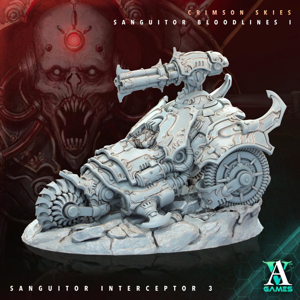 3D Printed Archvillain Games Sanguitor Interceptors Crimson Skies - Sanguitor Bloodlines Bloodright - Anathema 28 32mm D&D (Online Only)