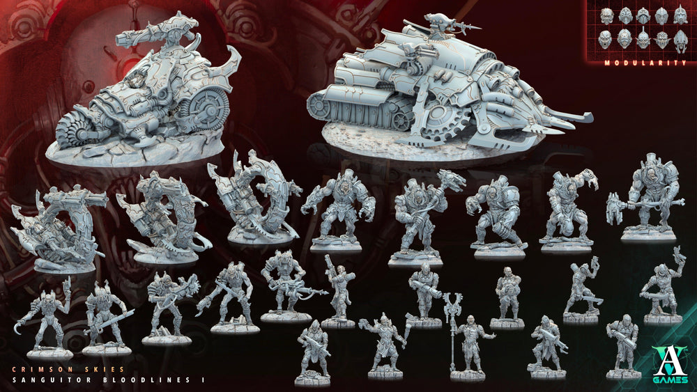 3D Printed Archvillain Games Sanguitor Nightshrouds Crimson Skies - Sanguitor Bloodlines Bloodright - Anathema 28 32mm D&D (Online Only)