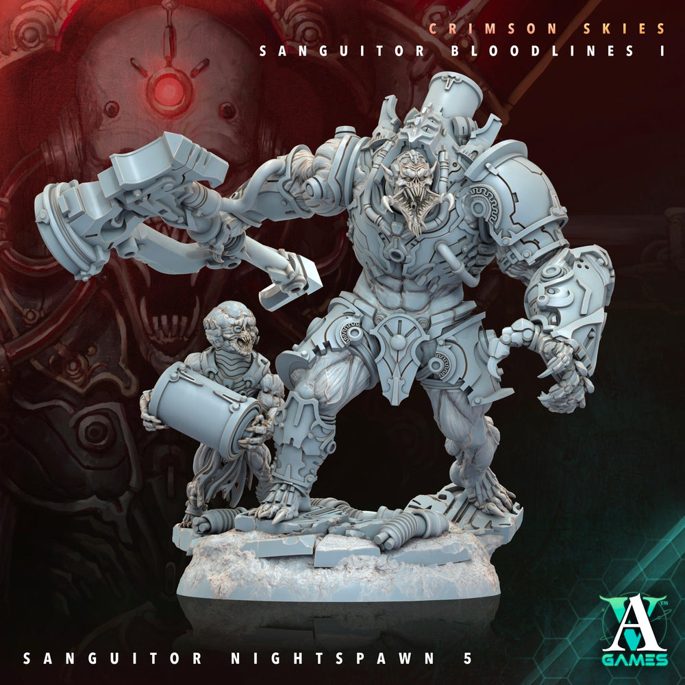 3D Printed Archvillain Games Sanguitor Nightspawn Crimson Skies - Sanguitor Bloodlines Bloodright - Anathema 28 32mm D&D (Online Only)