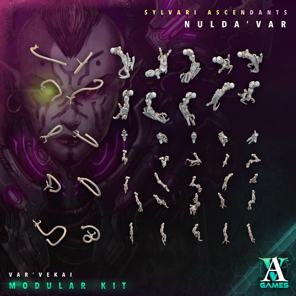 3D Printed Archvillain Games Sylvari Ascendants - Nulda Var Vor Vekai 28 32mm D&D (Online Only)