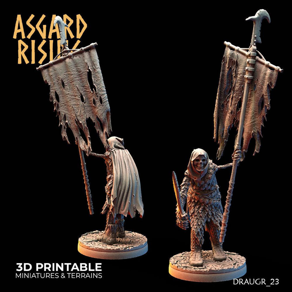 3D Printed Asgard Rising Draugr Barrow Guards Modular Set D 28 32 mm Wargaming DnD (Online Only)