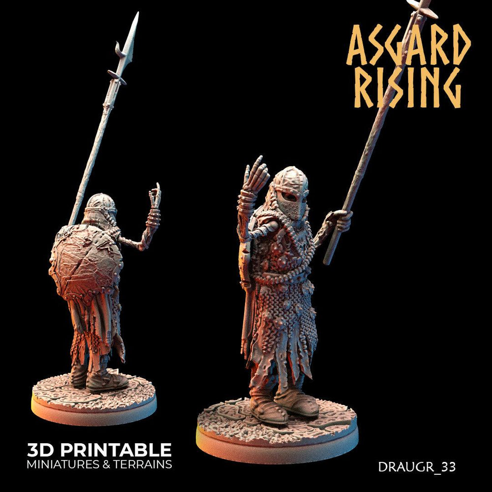 3D Printed Asgard Rising Draugr Phalanx Modular Set 28 32 mm Wargaming DnD (Online Only)