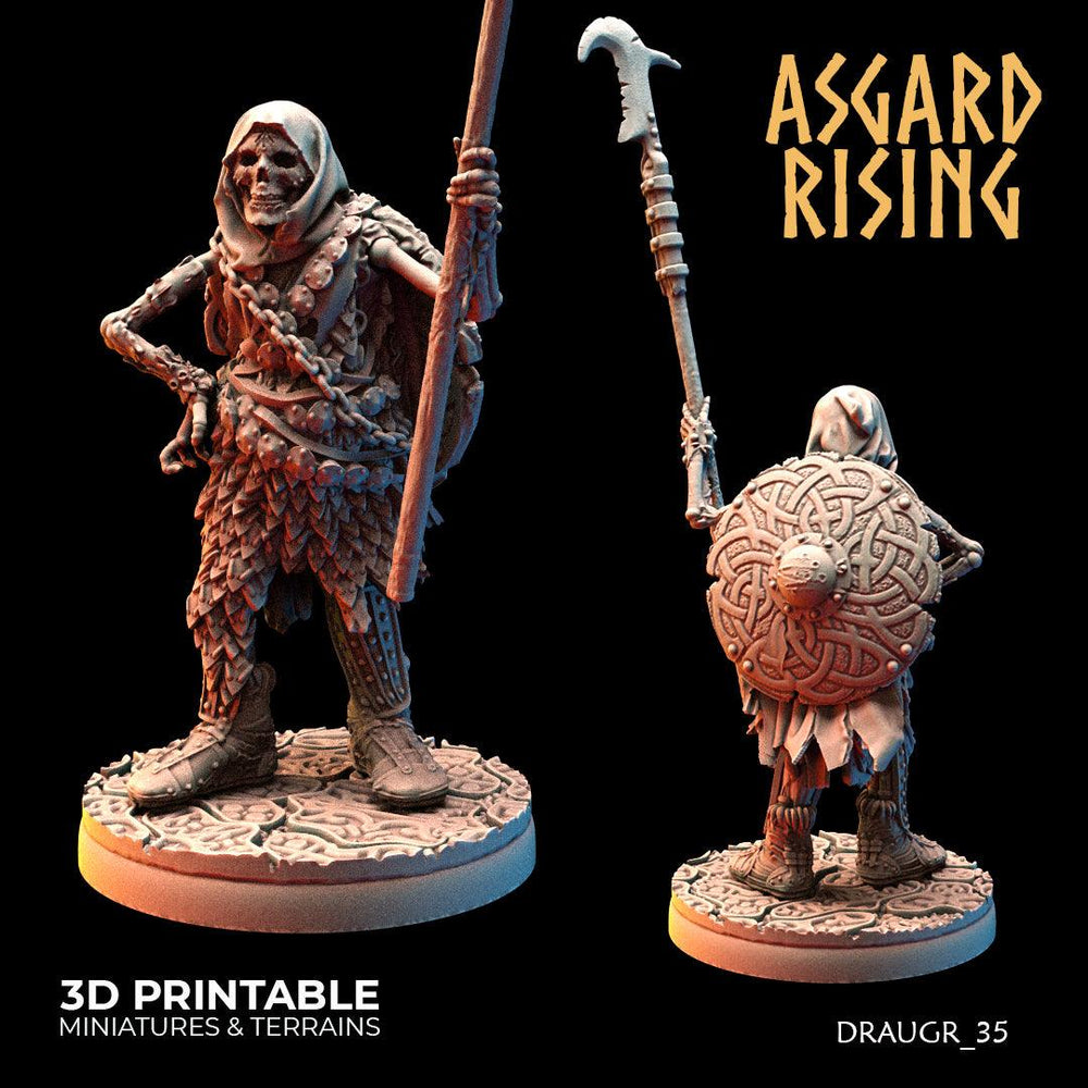 3D Printed Asgard Rising Draugr Phalanx Modular Set 28 32 mm Wargaming DnD (Online Only)