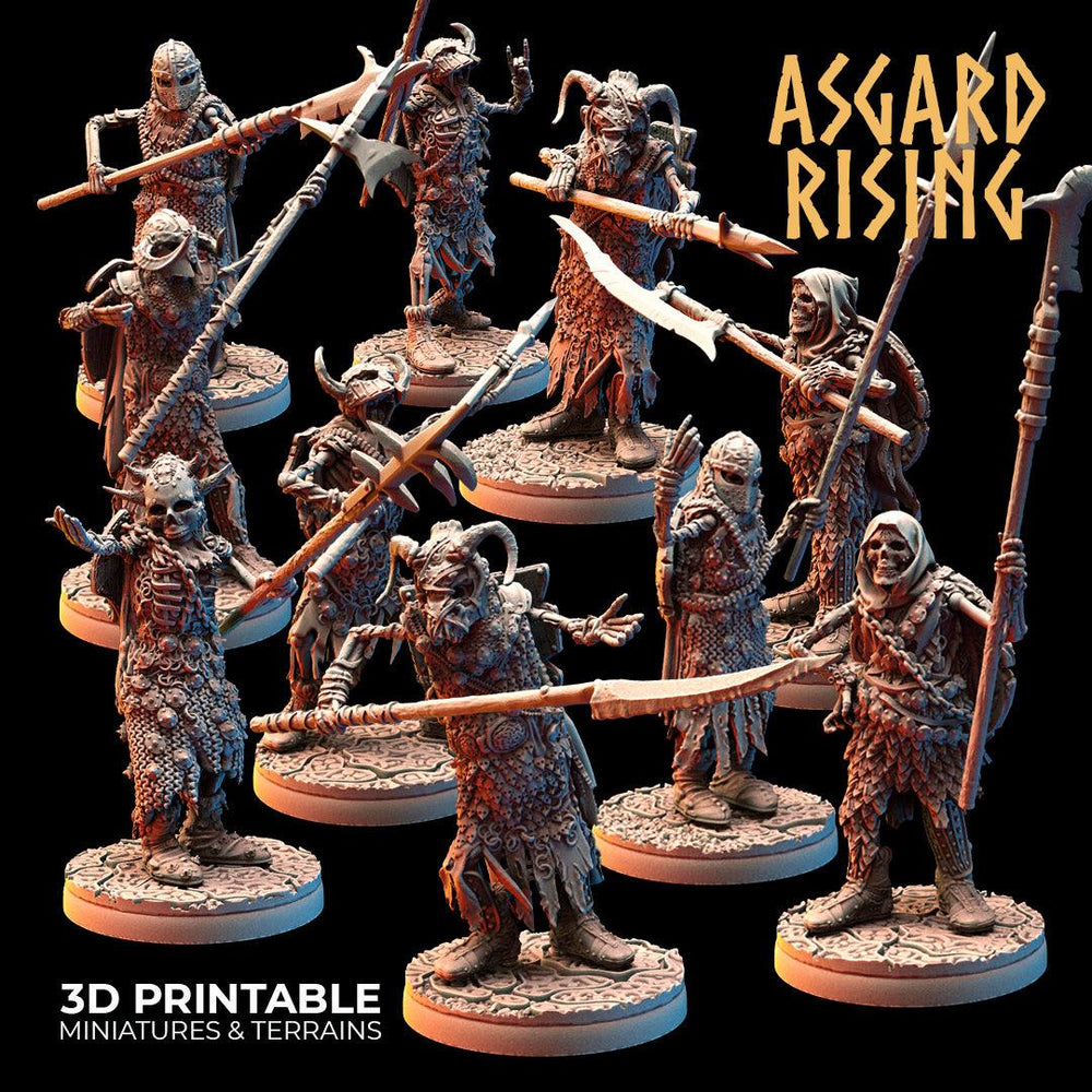 3D Printed Asgard Rising Draugr Phalanx Modular Set 28 32 mm Wargaming DnD (Online Only)