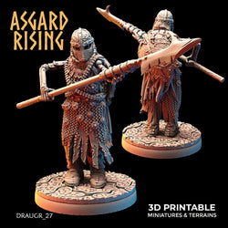 3D Printed Asgard Rising Draugr Phalanx Modular Set 28 32 mm Wargaming DnD (Online Only)