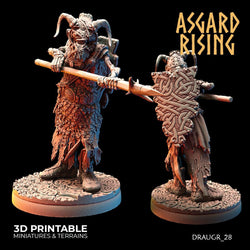 3D Printed Asgard Rising Draugr Phalanx Modular Set 28 32 mm Wargaming DnD (Online Only)