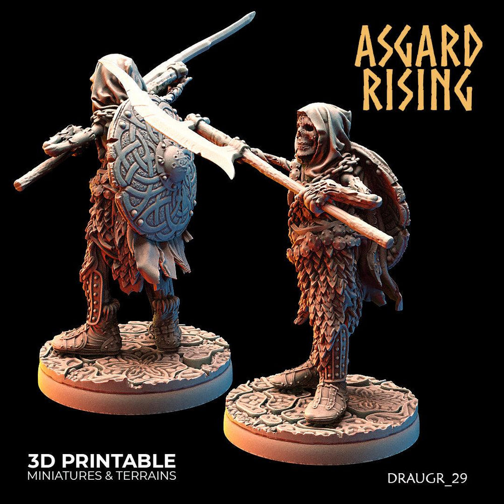 3D Printed Asgard Rising Draugr Phalanx Modular Set 28 32 mm Wargaming DnD (Online Only)