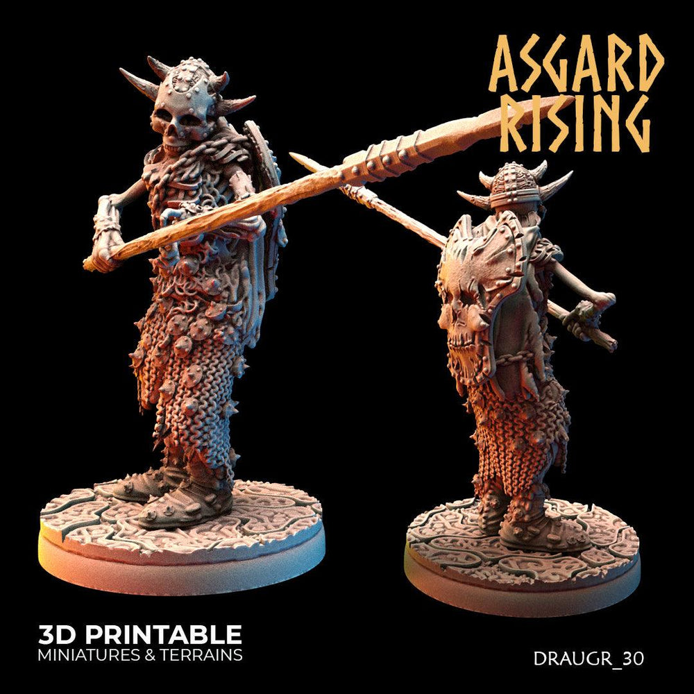 3D Printed Asgard Rising Draugr Phalanx Modular Set 28 32 mm Wargaming DnD (Online Only)