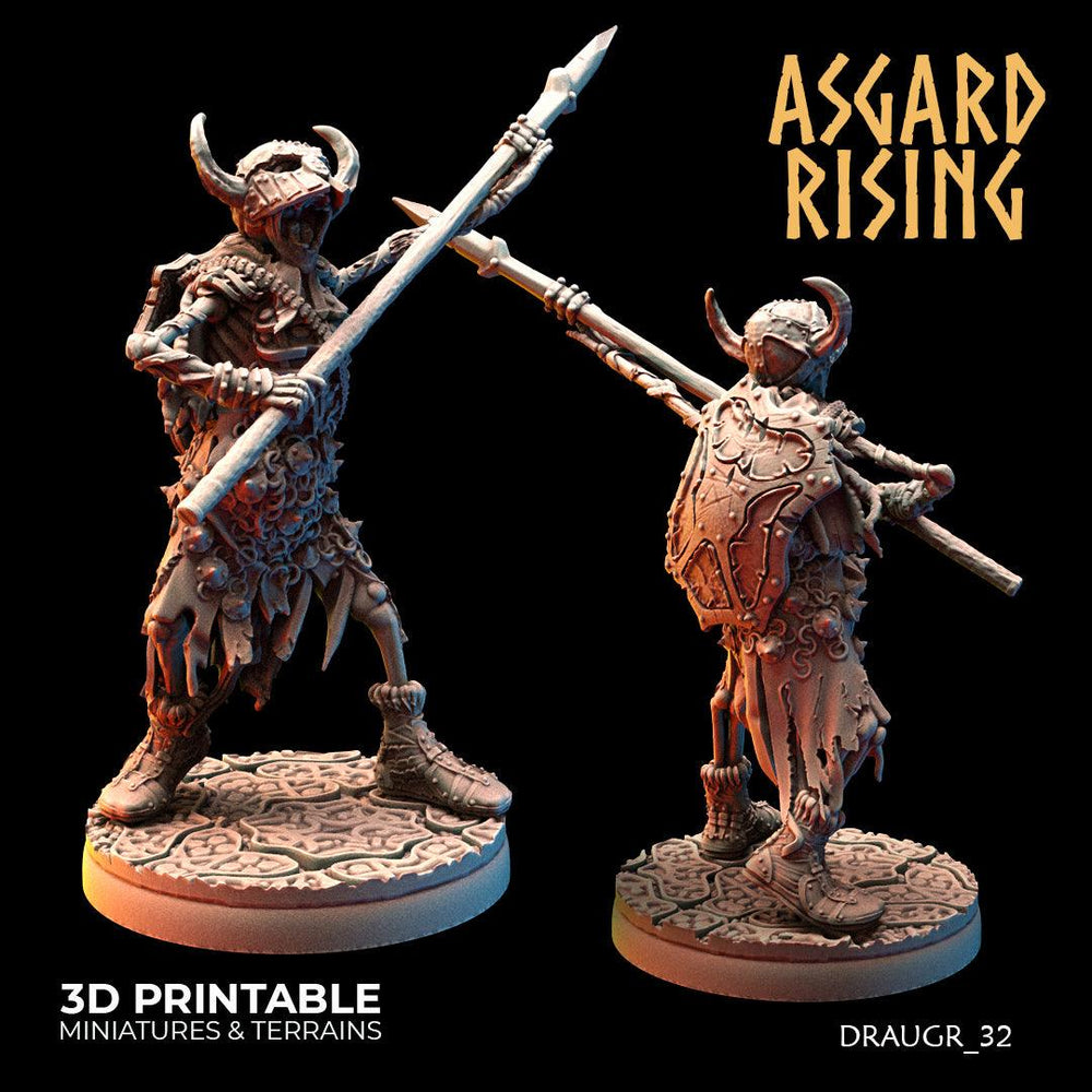 3D Printed Asgard Rising Draugr Phalanx Modular Set 28 32 mm Wargaming DnD (Online Only)