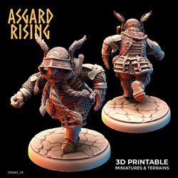 3D Printed Asgard Rising Dwarf Full Plate Warrior Warband Set 28mm - 32mm (Online Only)