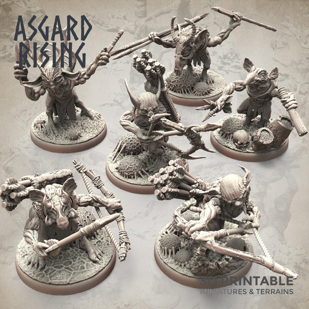 3D Printed Asgard Rising Forest Goblins Ranged Set 28mm - 32mm Ragnarok D&D (Online Only)