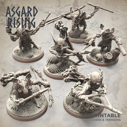 3D Printed Asgard Rising Forest Goblins Ranged Set 28mm - 32mm Ragnarok D&D (Online Only)
