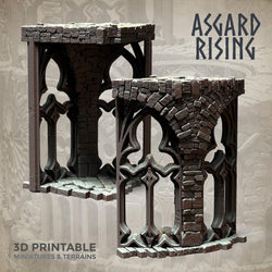 3D Printed Asgard Rising Stone Construction Ruins Modular Set 28mm - 32mm Ragnarok D&D (Online Only)