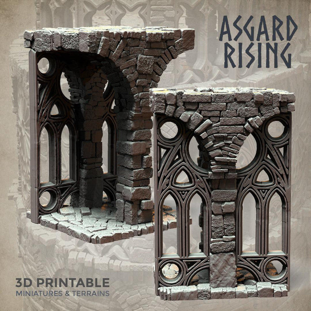 3D Printed Asgard Rising Stone Construction Ruins Modular Set 28mm - 32mm Ragnarok D&D (Online Only)