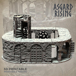 3D Printed Asgard Rising Stone Construction Ruins Modular Set 28mm - 32mm Ragnarok D&D (Online Only)