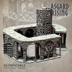 3D Printed Asgard Rising Stone Construction Ruins Modular Set 28mm - 32mm Ragnarok D&D (Online Only)