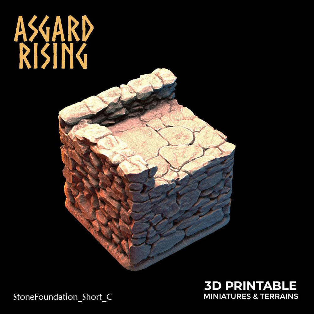 3D Printed Asgard Rising Stone Foundation 28 32 mm Wargaming DnD (Online Only)