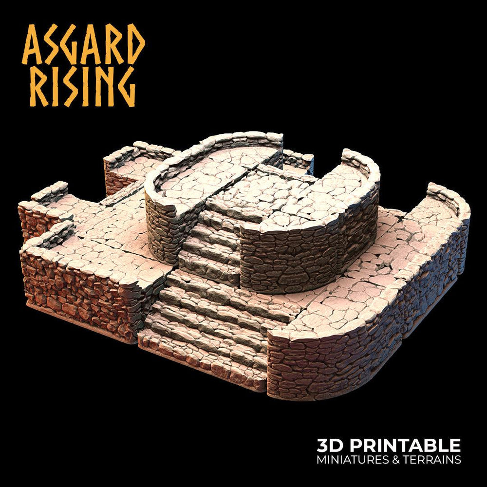3D Printed Asgard Rising Stone Foundation 28 32 mm Wargaming DnD (Online Only)
