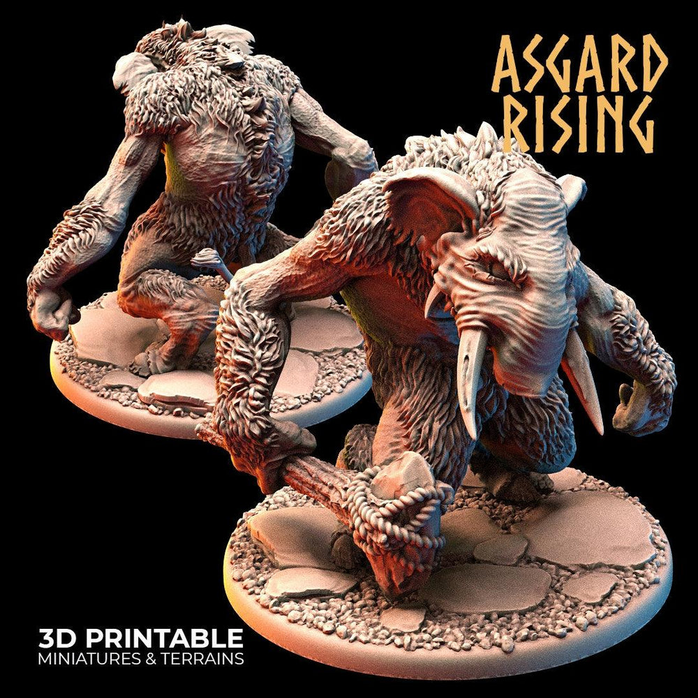 3D Printed Asgard Rising Tundra Trolls Set 28 32mm Ragnarok D&D (Online Only)