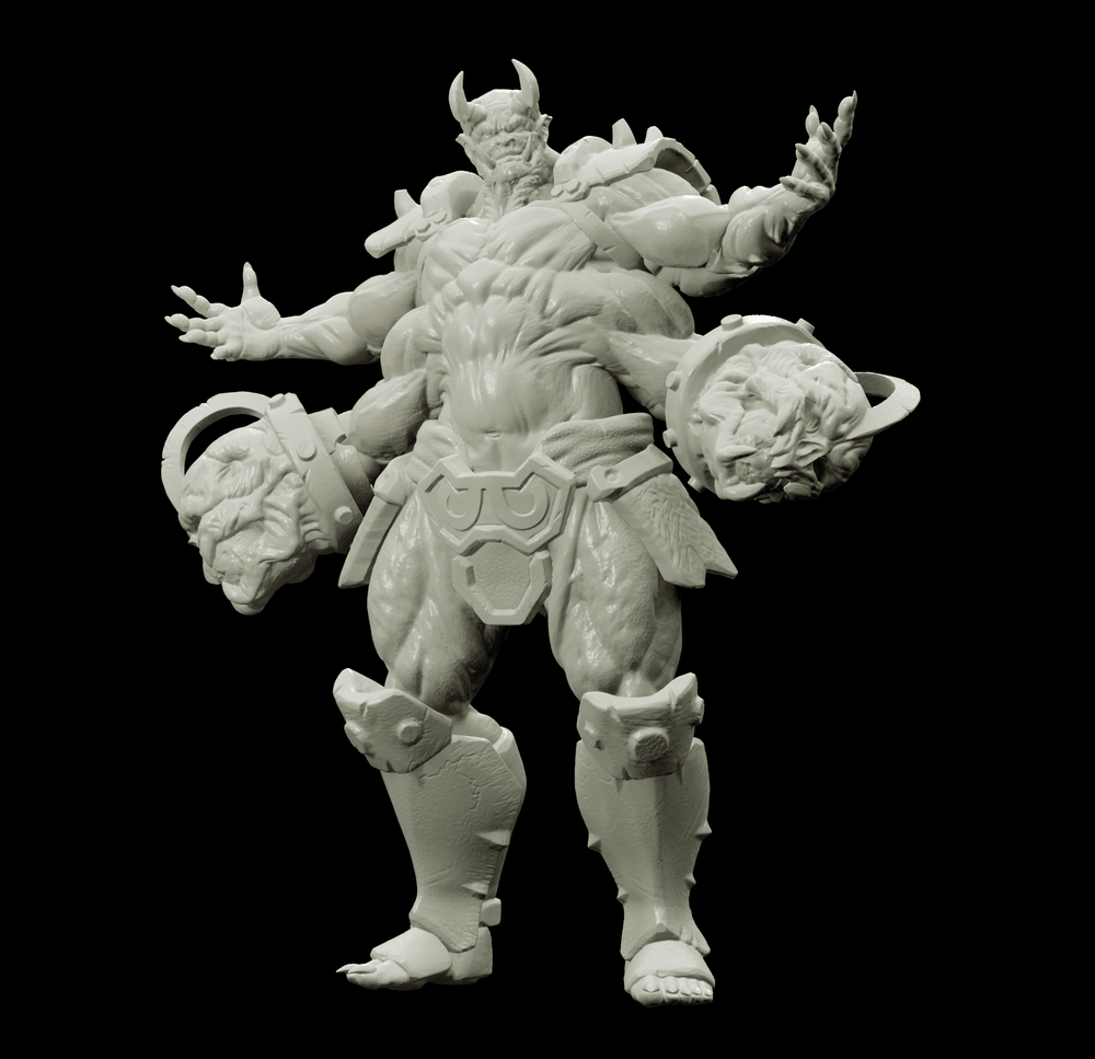 3D Printed Bestiary Vol. 4 Nafarrate - Al'Goleth Demon Fiend 32mm Ragnarok D&D (Online Only)
