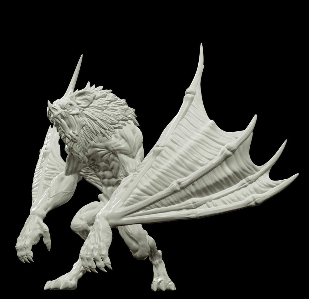 3D Printed Bestiary Vol. 4 Nafarrate - Camazotz Demon Fiend 32mm Ragnarok D&D (Online Only)