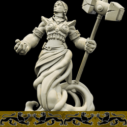 3D Printed Bestiary Vol. 4 Nafarrate - Earth Genie 32mm Ragnarok D&D (Online Only)